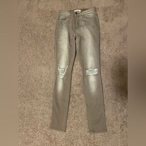 Brown ripped jeans size 5
